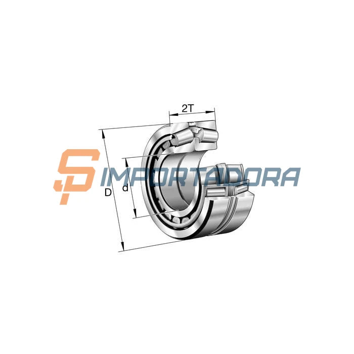 Rolamento Radial de Rolo Cônico FAG 32232-XL-DF-A280-330#E
