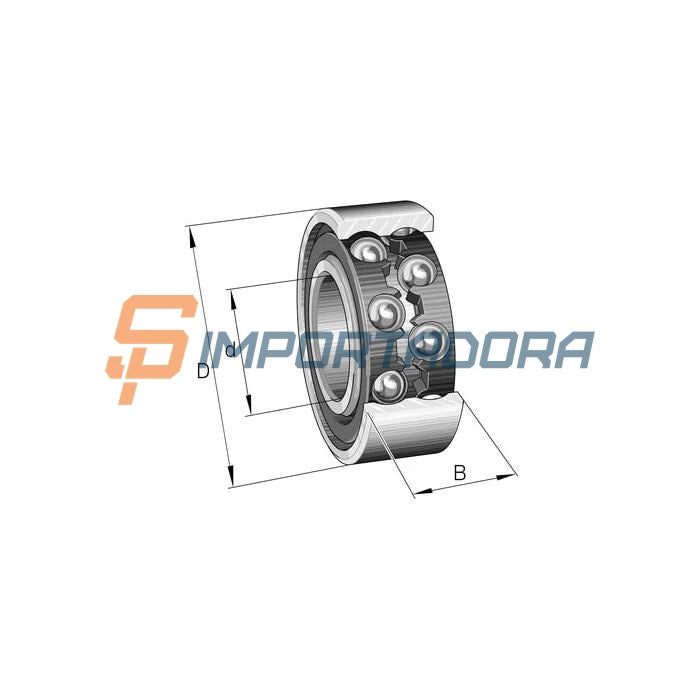 Rolamento Radial de Esferas FAG 4207-BB-TVH