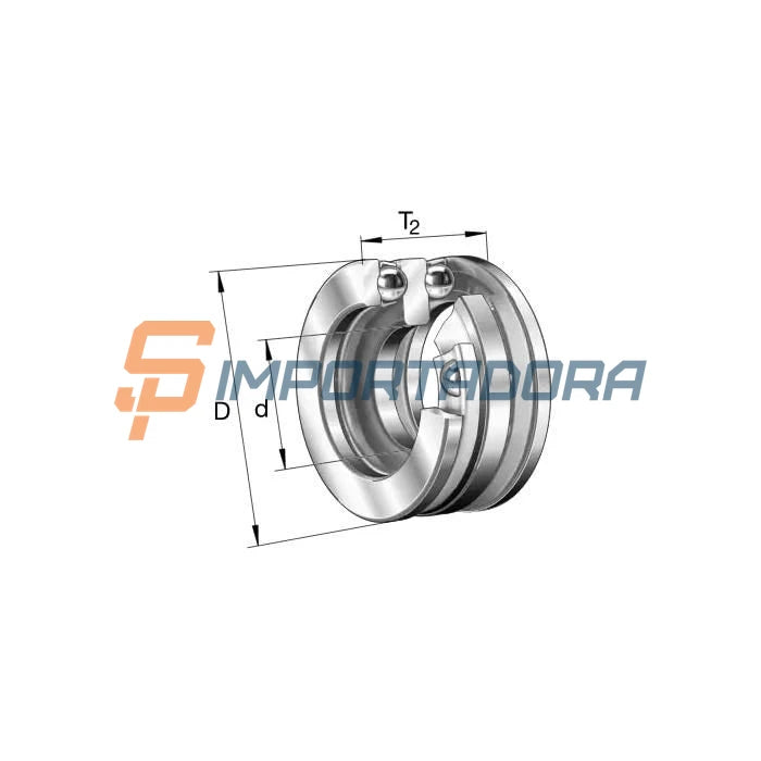 Rolamento Axial de Esferas FAG 53220#E