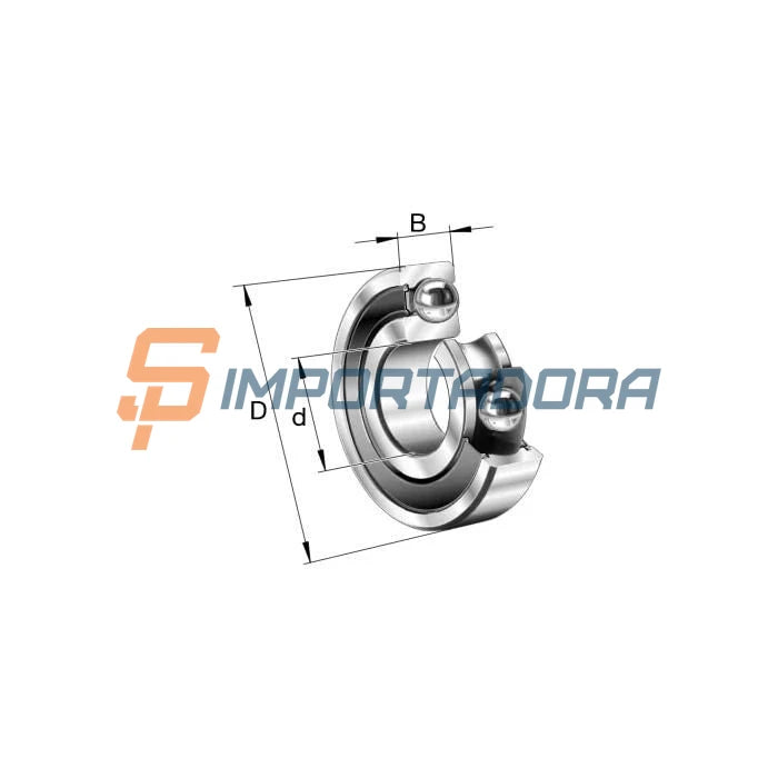 Rolamento Radial de Esferas FAG 61808-2RSR-HLC