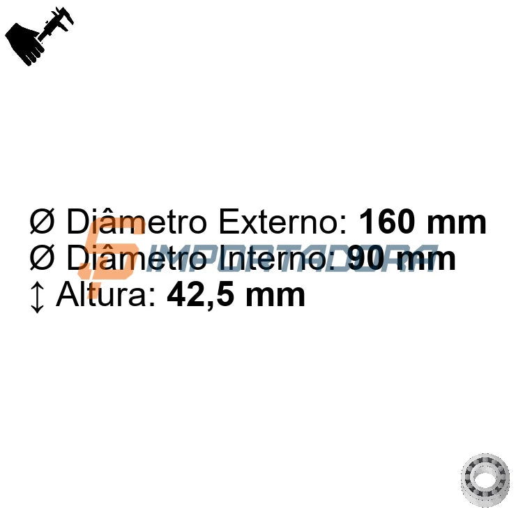 Rolamento Radial de Rolo Cônico GBR/GTOP 32218 E122
