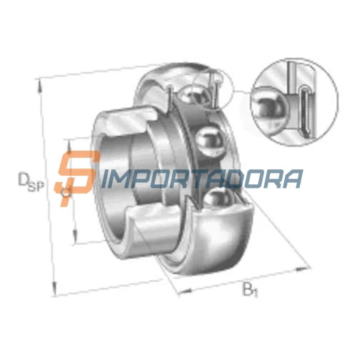 Rolamento Radial de Esferas INA GRA014-XL-NPP-B-AS2/V#S35_03