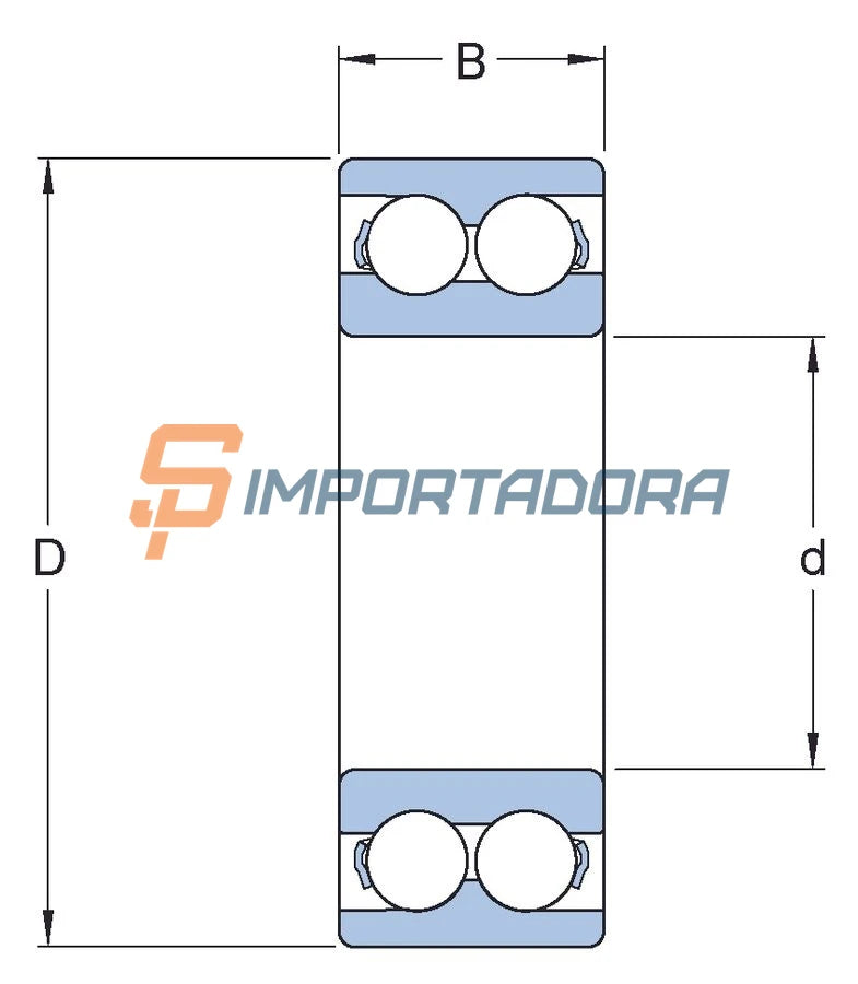 Rolamento de Esferas de Contato Angular NTN 3210S