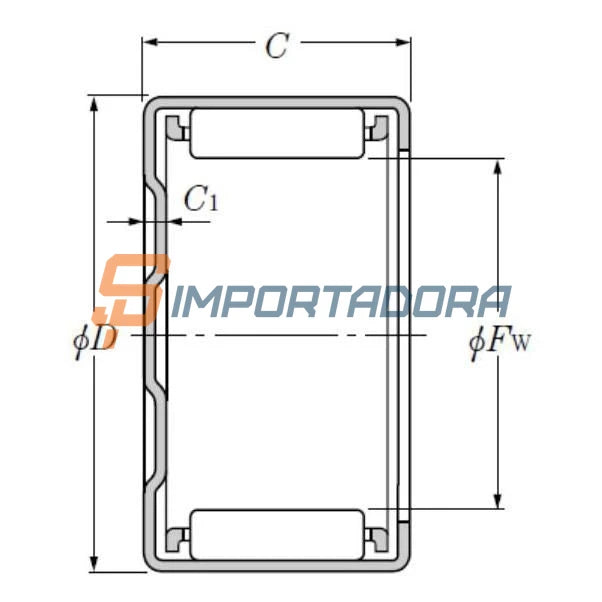 Rolamento de Agulha NTN BK1612