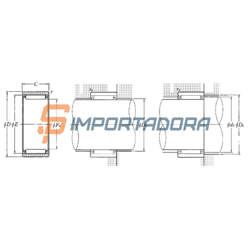 Rolamento de Agulhas NTN RNA0-40X55X20