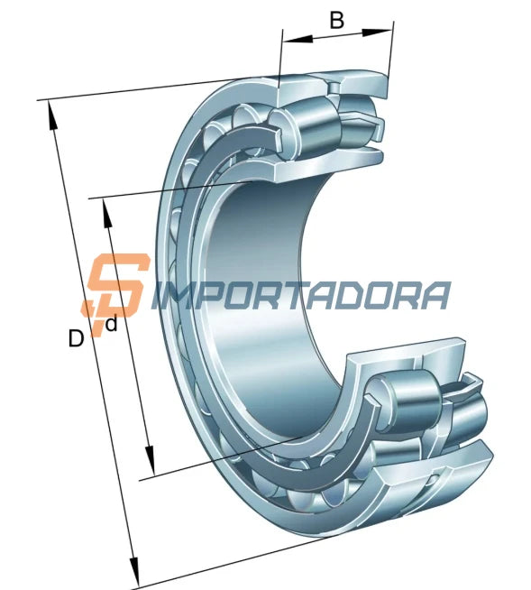 Rolamento Autocompensador de Rolos FAG 22213-E1-XL-K-C3