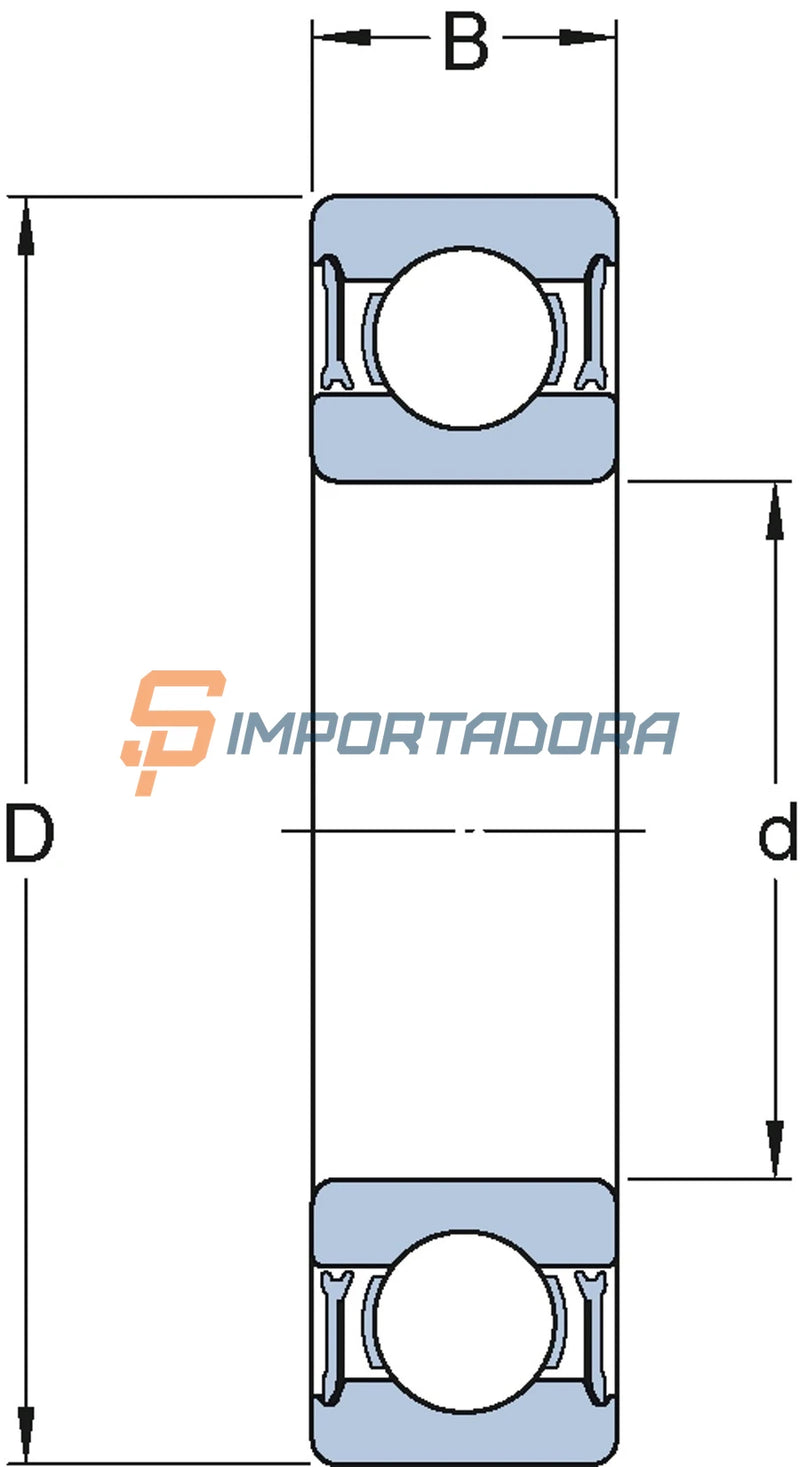 Rolamento Rígido de Esferas SKF 6309-2ZNR