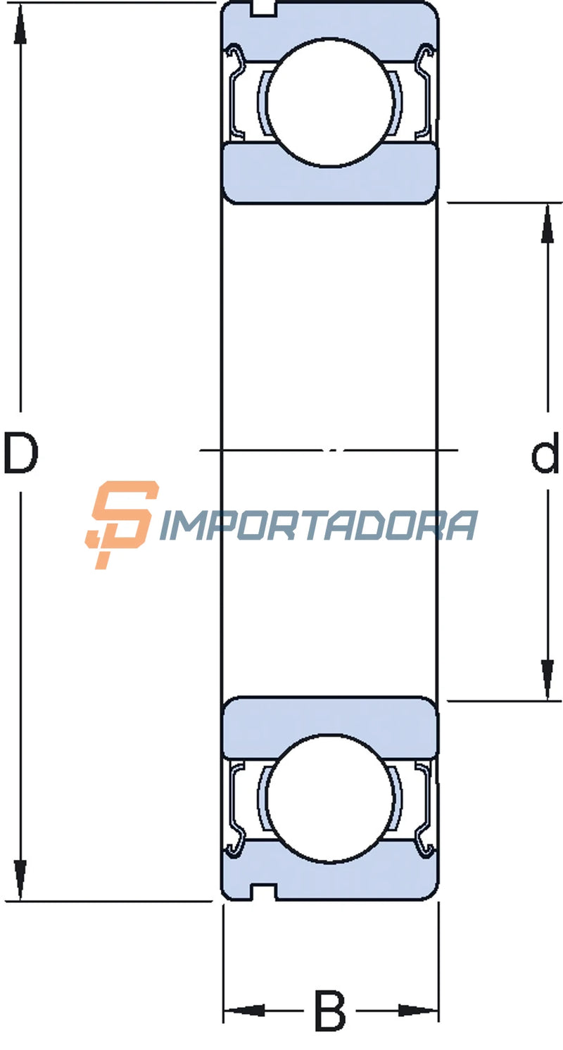 Rolamento Rígido de Esferas SKF 16003