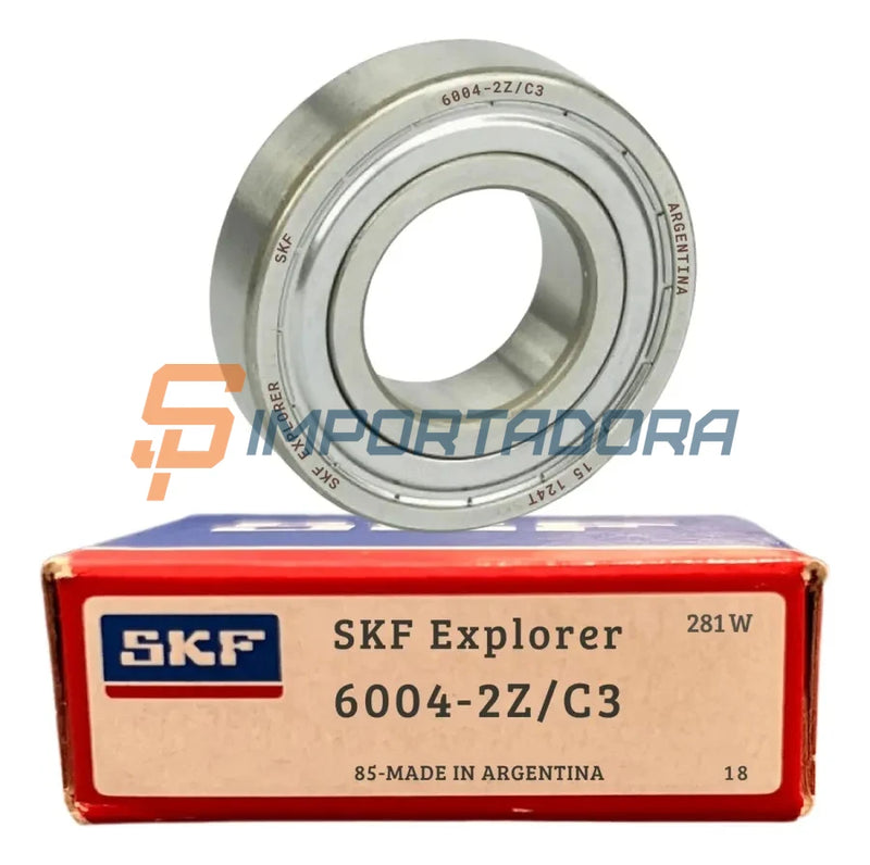 Rolamento Rígido de Esferas SKF 6004-2Z/C3