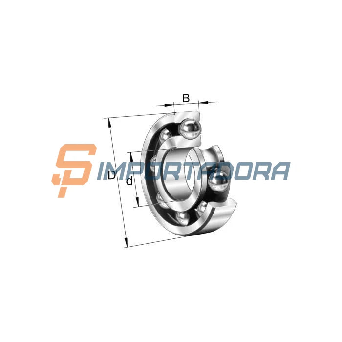Rolamento Radial de Esferas FAG 6004-C3#E