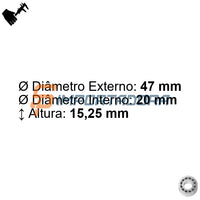 Rolamento de Esfera Radial 47x20x12 mm - Código 000000109140B