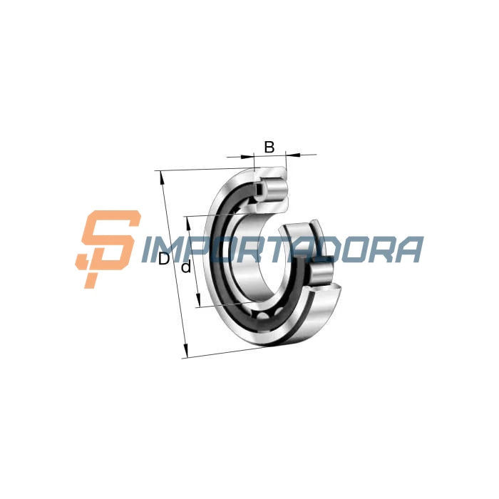 Rolamento Radial de Rolos Cilíndricos FAG N311-E-TVP2-C3#E
