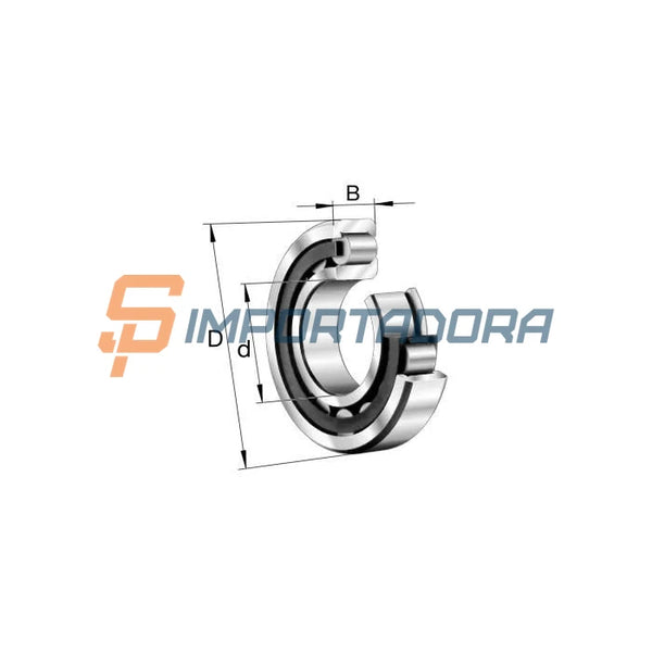Rolamento Radial Rolo Cilíndrico FAG NJ2311-E-XL-M1-C4#E