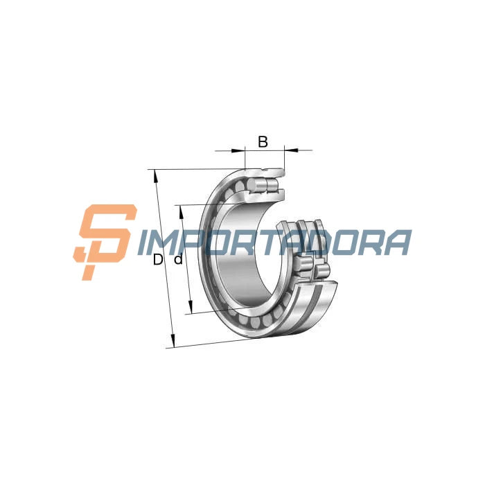 Rolamento Radial de Rolo Cilíndrico FAG NN3011-D-K-TVP-SP-XL