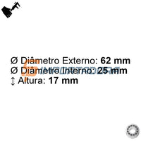 Rolamento Radial de Esferas GTOP-GBR 6305 ZZ B