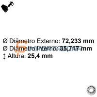 Rolamento Radial Rolo Cônico GTOP HM88648E/HM88610 B