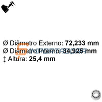 Rolamento de Rolos Cônicos GTOP-GBR HM88649/HM88610