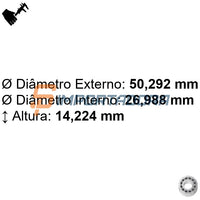 Rolamento de Rolos Cônicos GTOP-GBR L44649/L44610