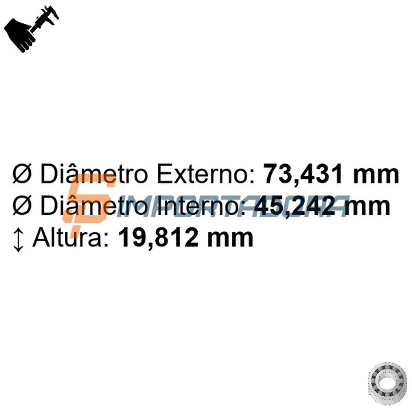 Rolamento de Rolos Cônicos GBR/GTOP LM102949/LM102910