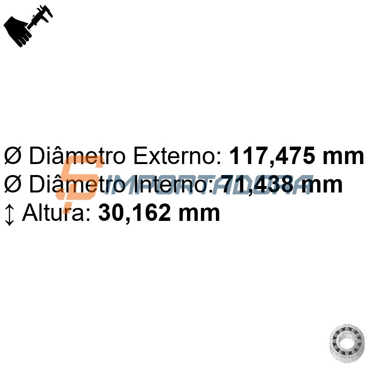 Rolamento Radial de Rolos Cônicos NTN 4T-33281/33462