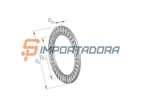 Rolamento Axial de Agulha NTN AXK1102