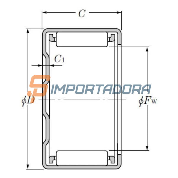 Rolamento de Agulha NTN BK1612