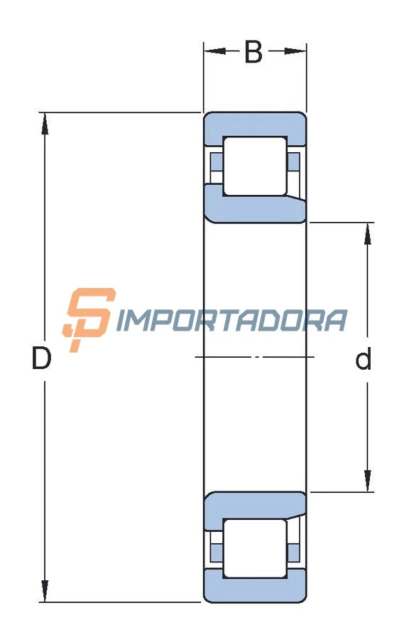 Rolamento Radial de Rolo Cilíndrico NTN NJ214EG1