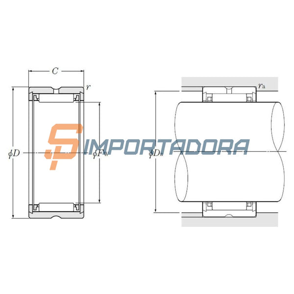Rolamento Radial de Agulha NTN RNA4902R