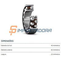 Rolamento Autocompensador de Esferas SKF 2209 EKTN9/C3