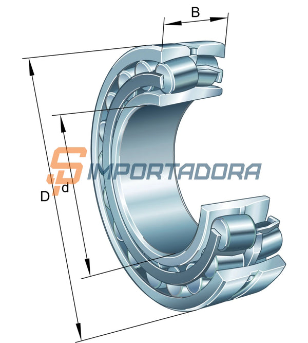 Rolamento Autocompensador de Rolos FAG 22211-E1-XL-K-C3