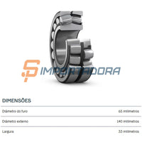 Rolamento Autocompensador de Rolos SKF 21313 EK/C3