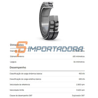 Rolamento Autocompensador de Rolos SKF 23122 CC/C3W33