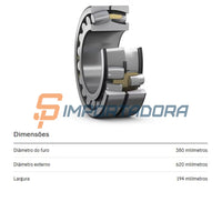 Rolamento Autocompensador de Rolos SKF 23176 CAK/W33