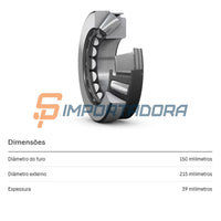 Rolamento Autocompensador de Rolos Axial SKF 29230 E