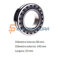 Rolamento Autocompensador de Rolos Timken 22216KEJW33C3