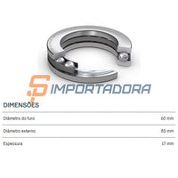 Rolamento Axial de Esferas SKF 51112