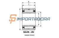 Rolamento de Agulhas IKO NA 4902 UU