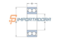 Rolamento de Esferas de Contato Angular SKF 3313 A/C3