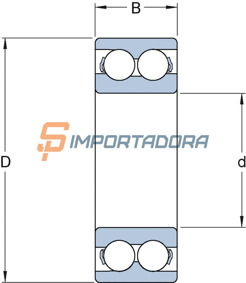 Rolamento de Esferas de Contato Angular SKF 3307 ATN9