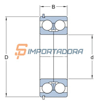 Rolamento de Esferas de Contato Angular SKF 3313 A/C3