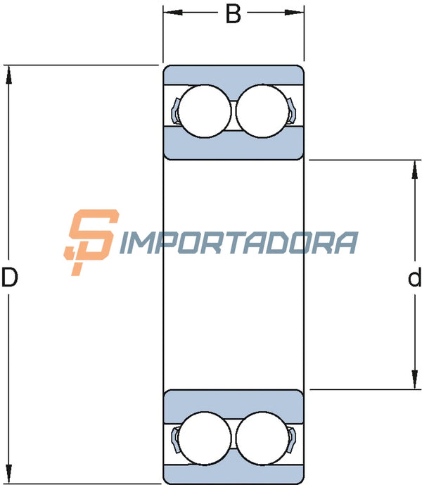 Rolamento de Esferas de Contato Angular SKF 3315 A