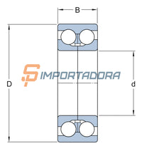 Rolamento de Esferas de Contato Angular SKF 7209 BEP