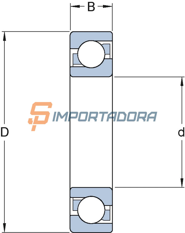 Rolamento de Esferas de Contato Angular SKF 7305 BECBP