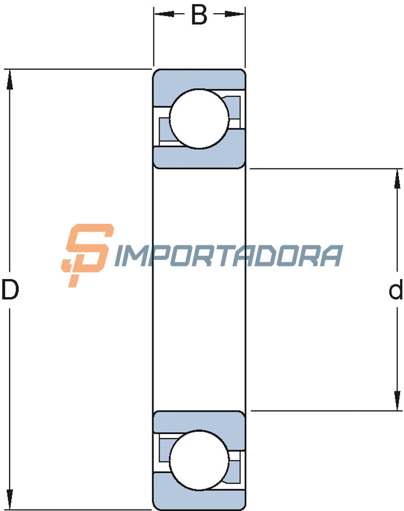 Rolamento de Esferas de Contato Angular SKF 7313 BECBP