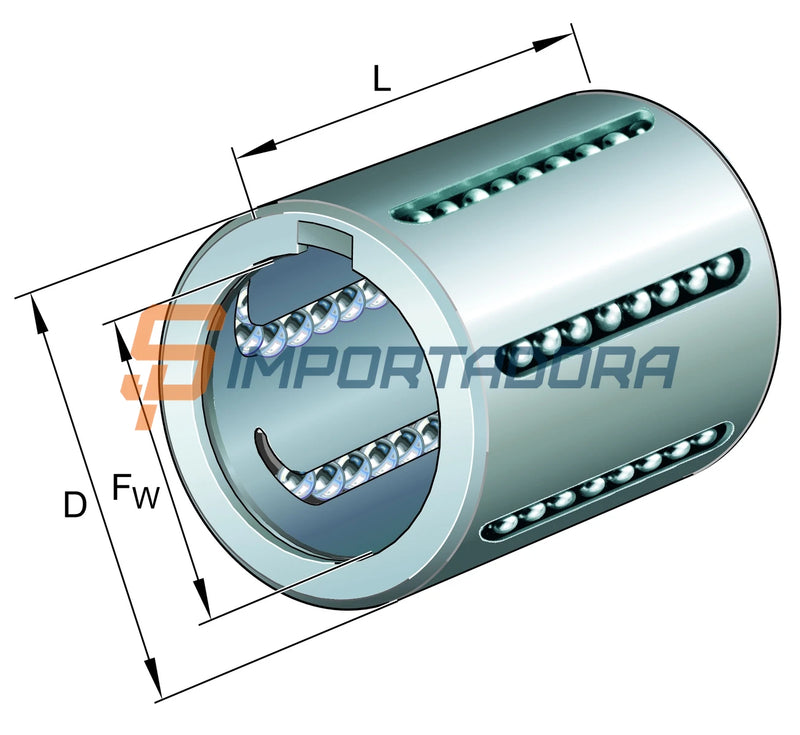 Rolamento de Esferas Linear INA KH20-PP