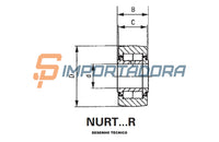 Rolamento de Rolo de Apoio IKO NURT 25R
