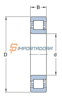 Rolamento de Rolos Cilíndricos SKF BC1-0313