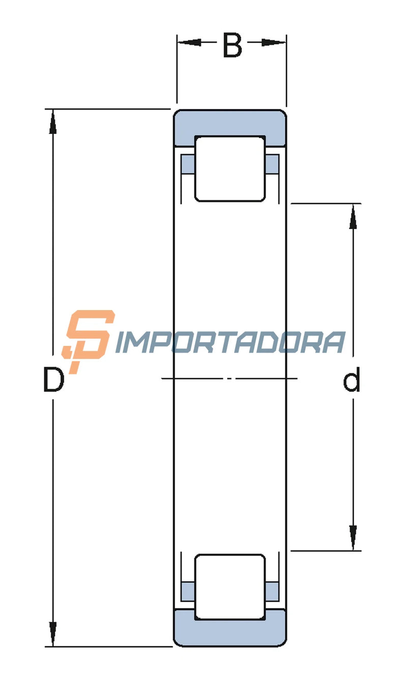 Rolamento de Rolos Cilíndricos SKF NUP 212 ECP