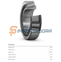Rolamento de Rolos Cônicos SKF 32306