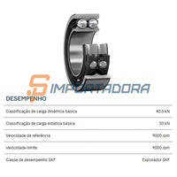 Rolamento Duplo de Contato Angular SKF 3207 ATN9/C3